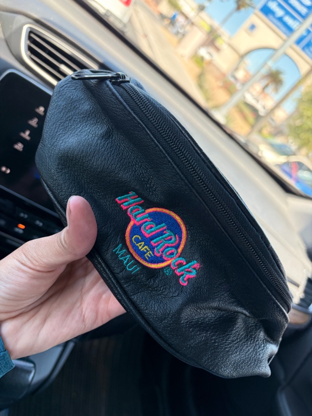 Vintage Hard Rock Cafe Maui Fanny Pack / Crossbody leather
